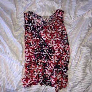 red white and blue tank top with a cropped front